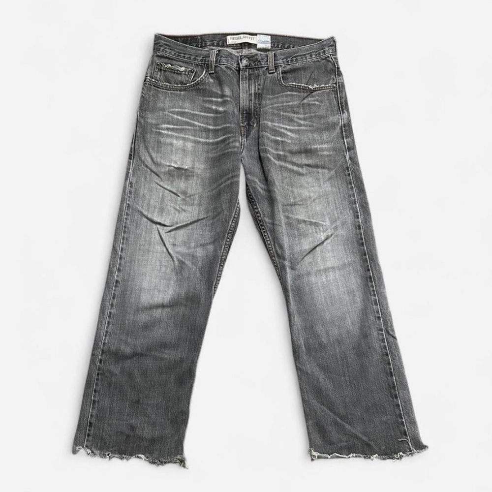 Levi's 505 Regular Fit Men's Grey Denim Jeans Sz 34x30 (33x26)